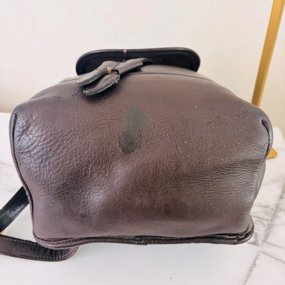 Vintage Coach 1990 Dark Brown Leather Backpack Style 9960 - Picture 8 of 14